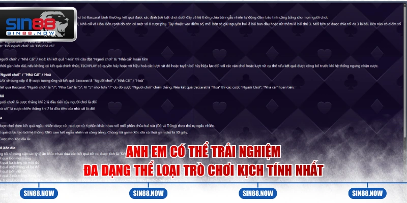 Anh em có thể trải nghiệm đa dạng thể loại trò chơi kịch tính nhất