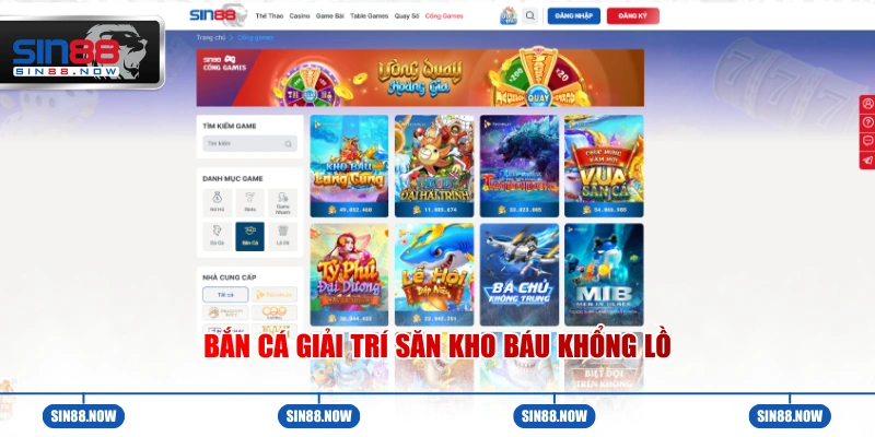 Bắn cá giải trí săn kho báu khổng lồ