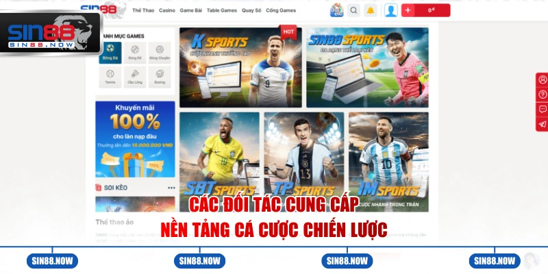 Các đối tác cung cấp nền tảng cá cược