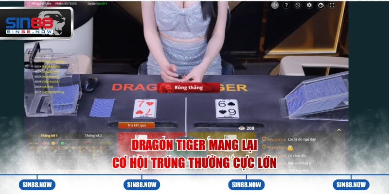 Dragon Tiger mang lại cơ hội trúng thưởng cực lớn