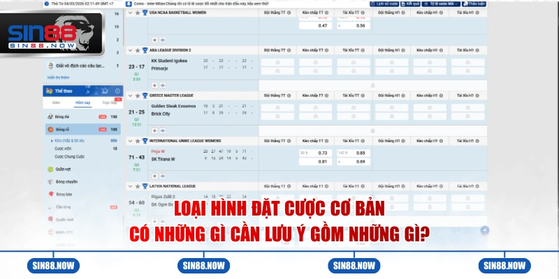 Loại hình đặt cược cơ bản có những gì cần lưu ý gồm những gì?
