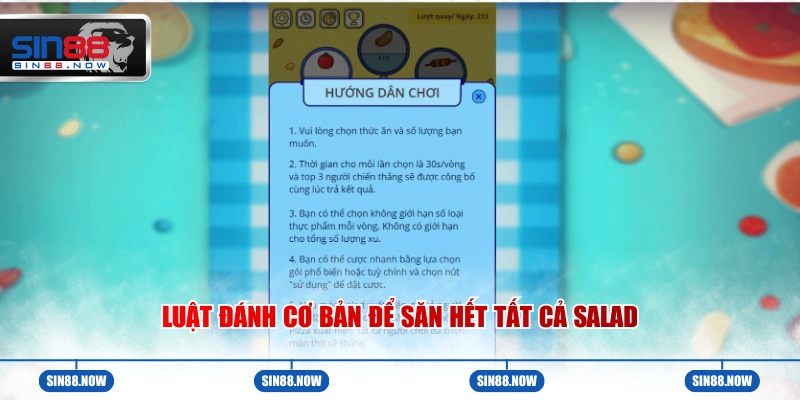 Luật đánh cơ bản để săn hết tất cả salad