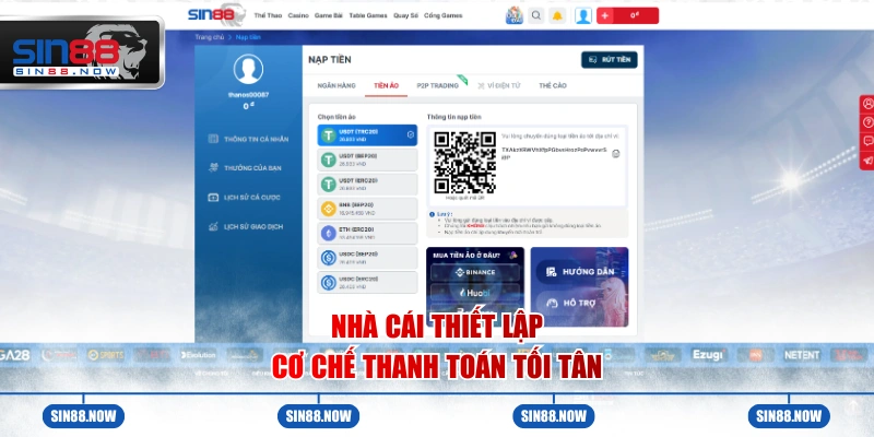 Nhà cái thiết lập cơ chế thanh toán tối tân