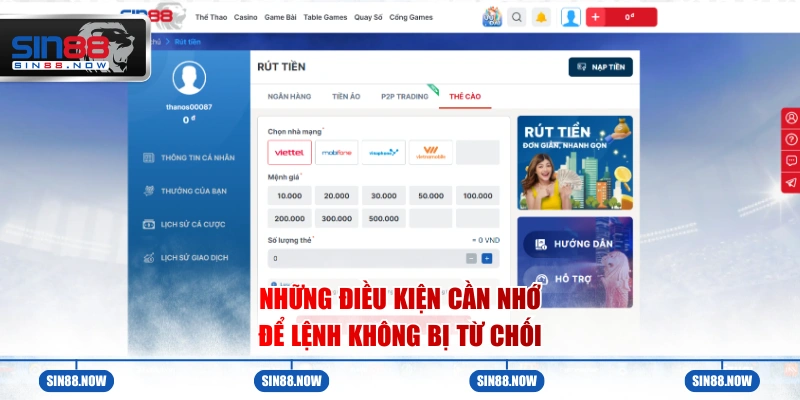 Những điều kiện cần nhớ để lệnh