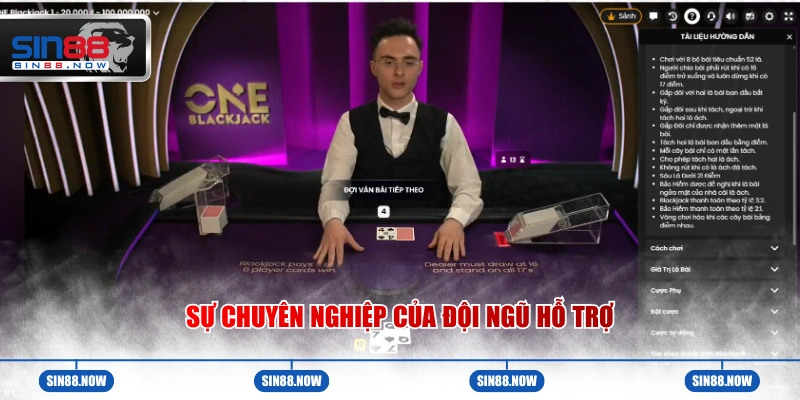 Sự chuyên nghiệp của đội ngũ hỗ trợ