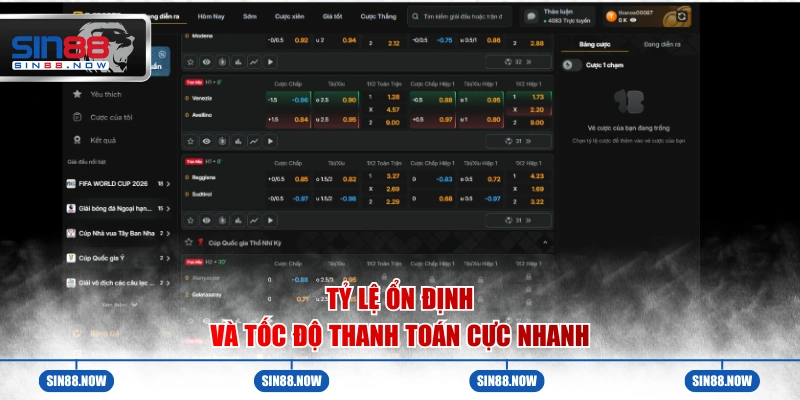 Tỷ lệ ổn định và tốc độ thanh toán cực nhanh