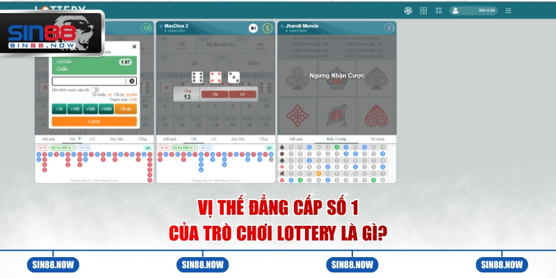 Vị thế đẳng cấp số 1 của trò chơi lottery là gì?